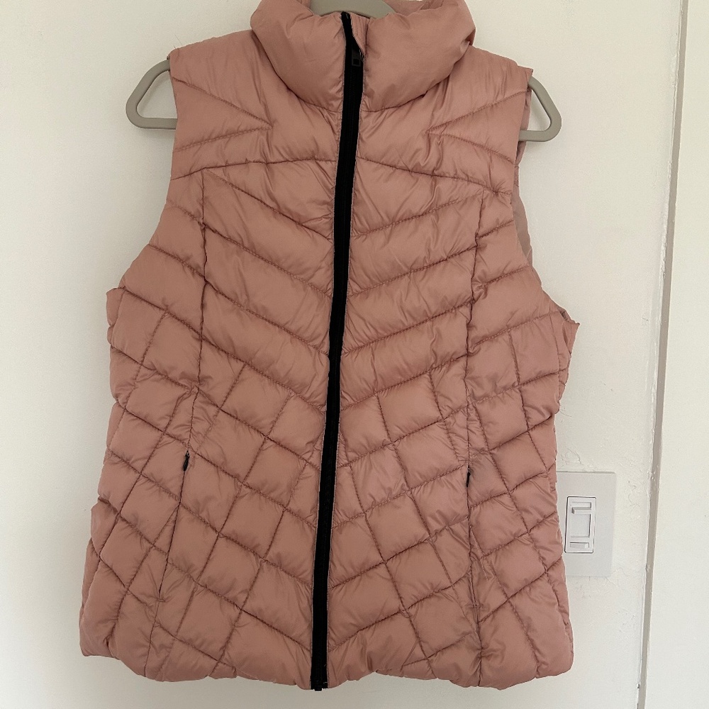 Pink puffer jacket